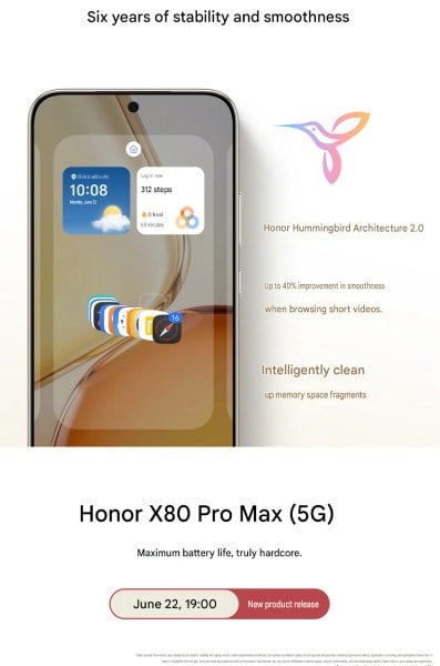 Honor X80 Pro Max Hummingbird Architecture 2.0
