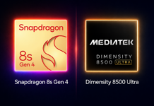 Snapdragon 8s Gen 4 vs Dimensity 8500 Ultra: Benchmark score, spec sheet, and more Snapdragon 8s Gen 4 vs Dimensity 8500 Ultra