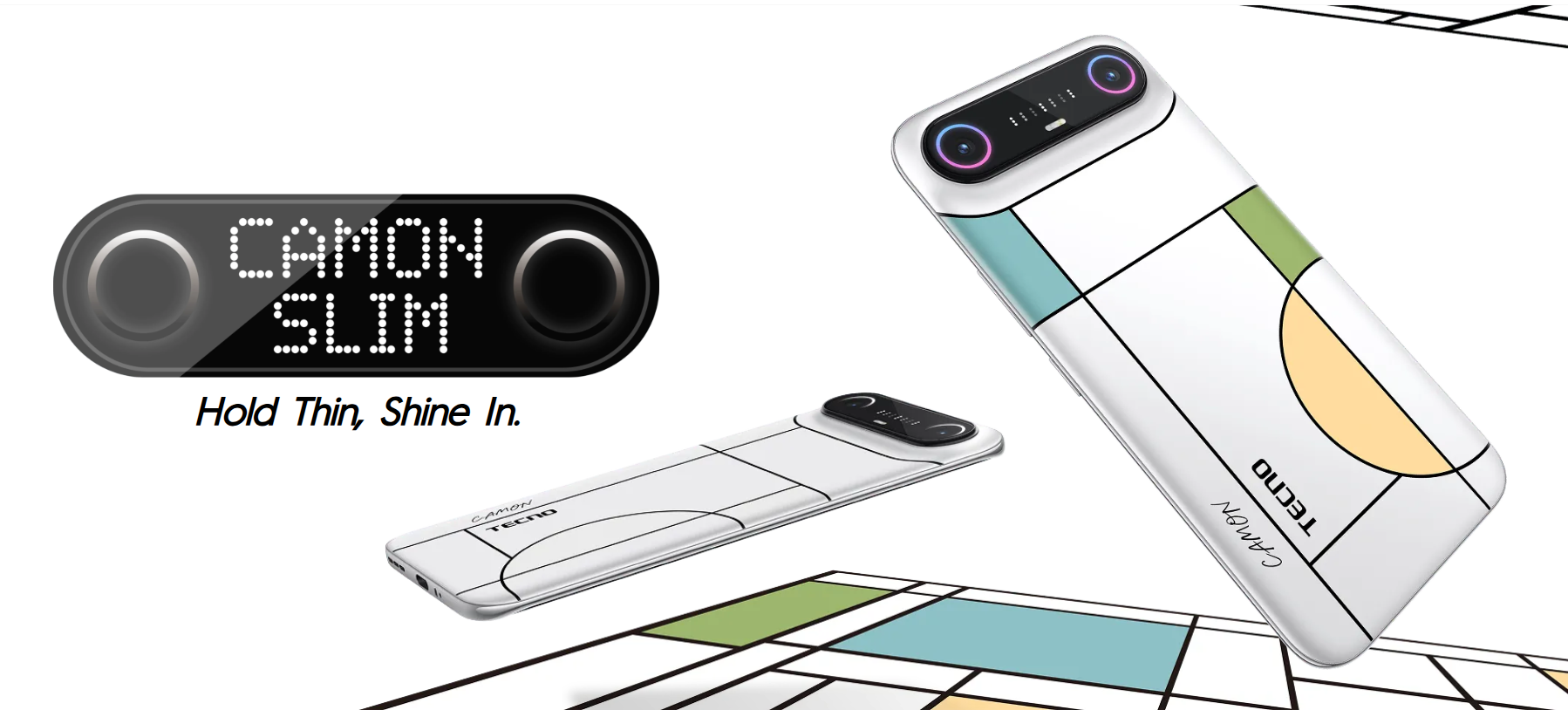 Tecno Camon Slim rear design showing 354 mini-LED system