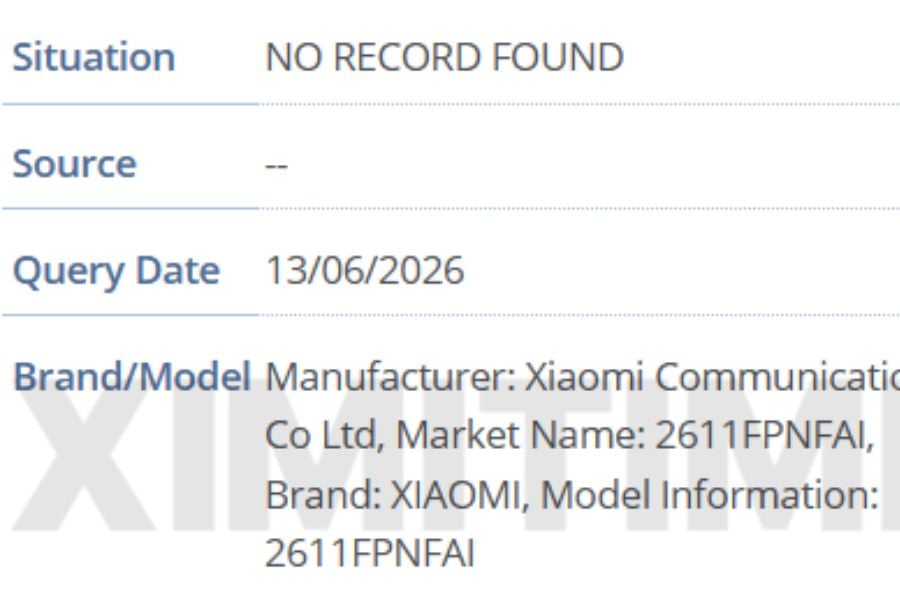 Xiaomi 18 Pro India IMEI listing