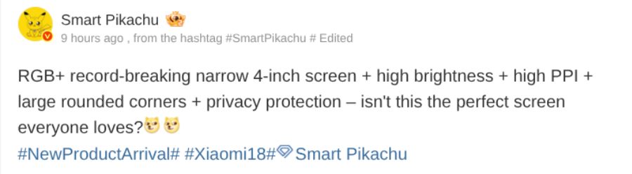 Xiaomi 18 Pro rear screen