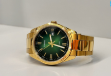 Casio launches new stunning gold stainless steel watch with a green dial Casio MTP1302PGC-3AV