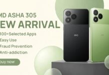 HMD Asha 305 retail box reveals new “PureOS” operating system, 5-inch display