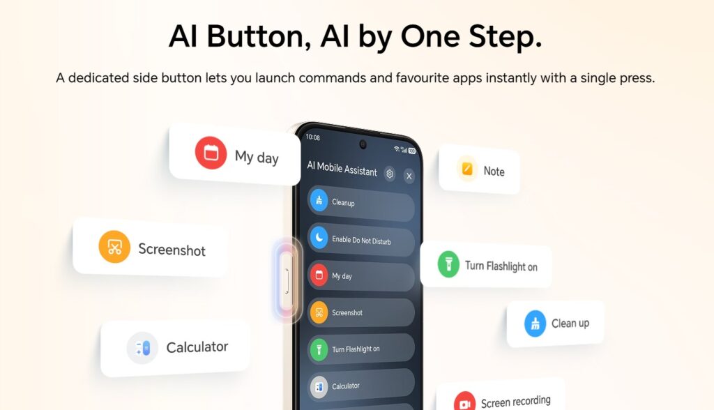 Honor X7e Plus 5G AI button