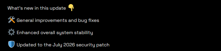Nothing Phone (1) last software update