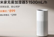 Xiaomi launches Mijia No-Mist Humidifier 3 (1500mL/h) with 6L water tank, modular design for easy cleaning
