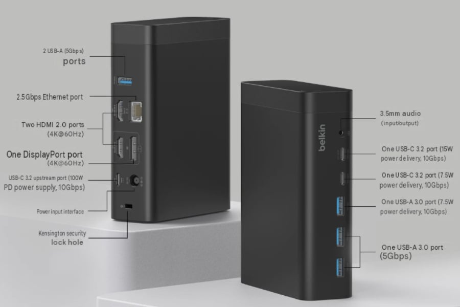 Belkin 12-in-1 display dock ports