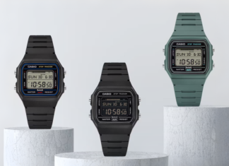 Casio launches three new retro-inspired F-B100W digital watches with smart features Casio F-B100W watches