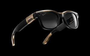 Ray-Ban smart glasses in oro 24 carati e pelle di coccodrillo