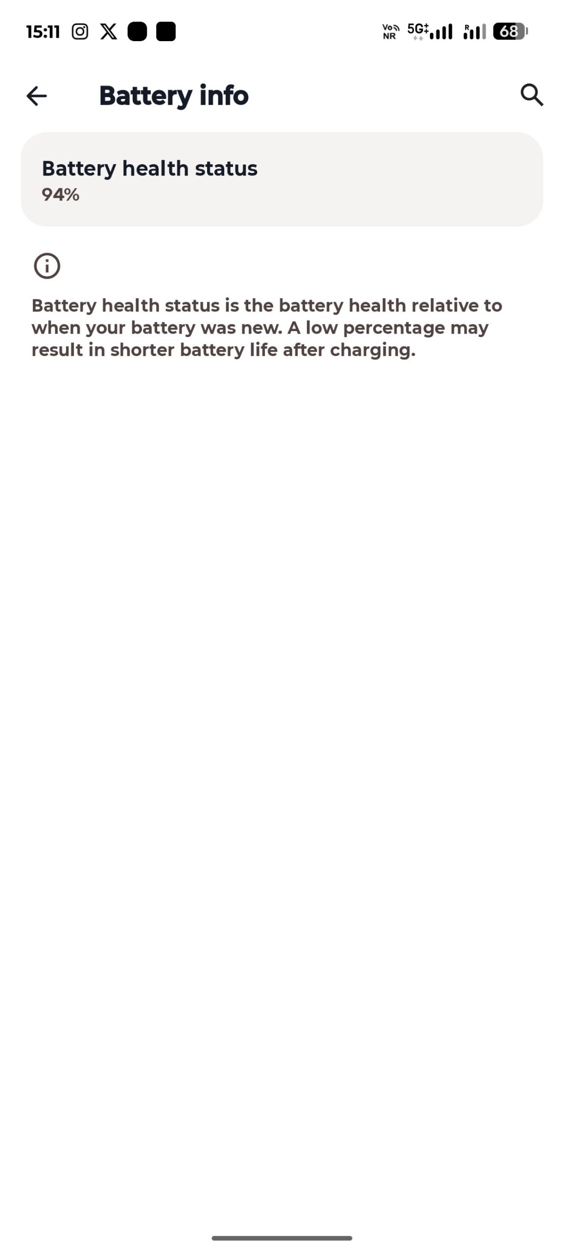 Motorola Android 17 beta - Battery health