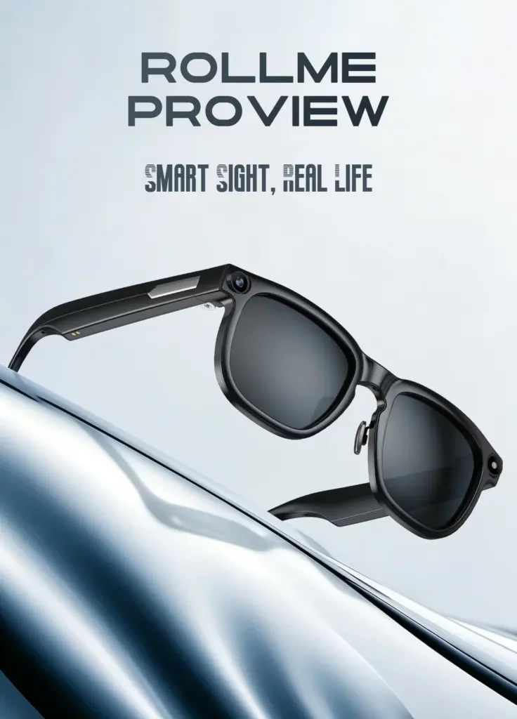 Rollme View Series AI Smart Glasses