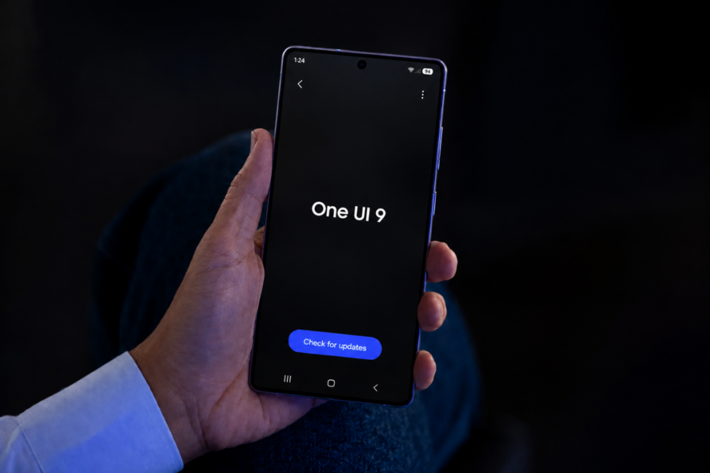 Samsung phone running One UI 9
