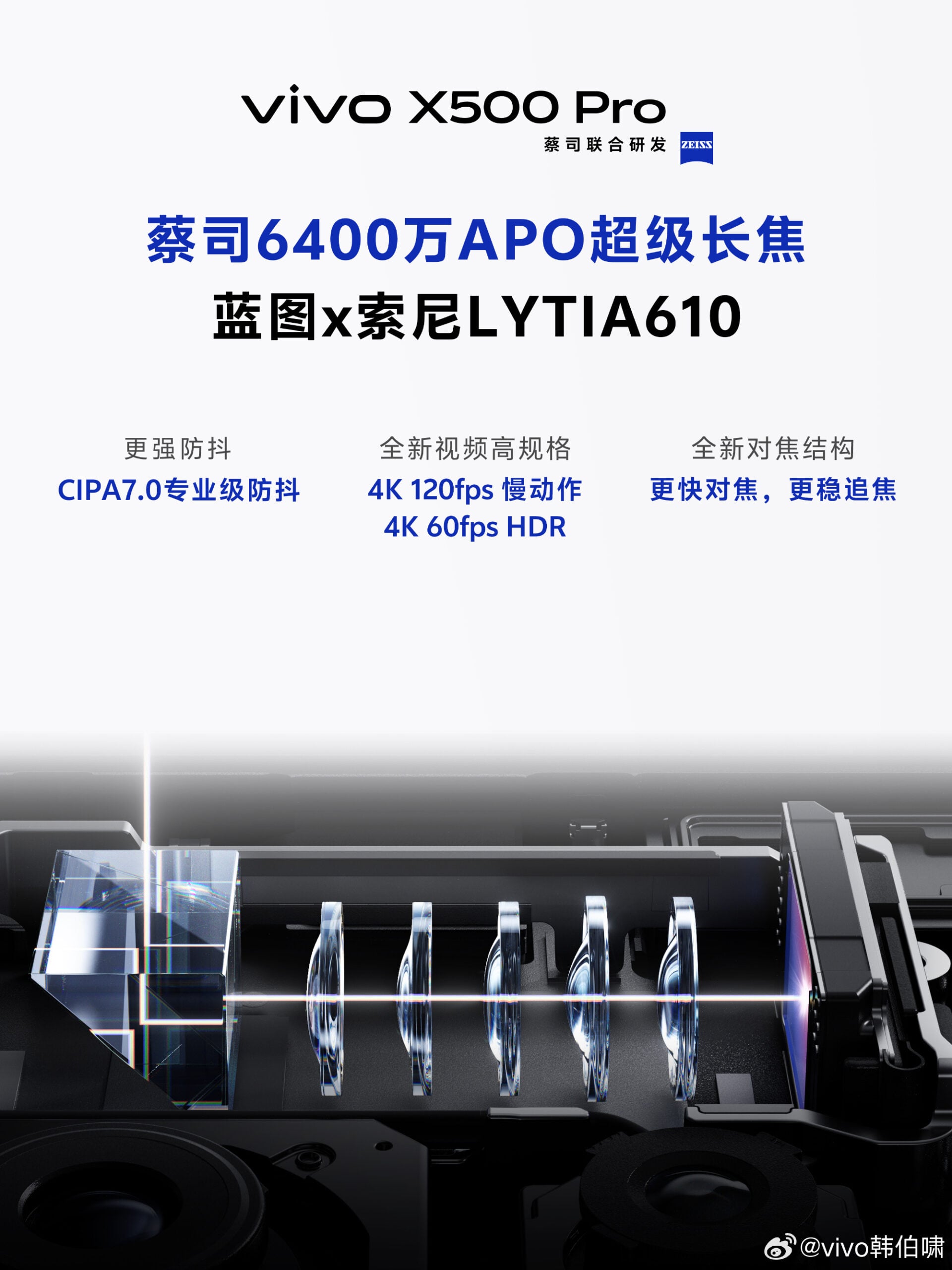 Vivo X500 Pro telpehoto