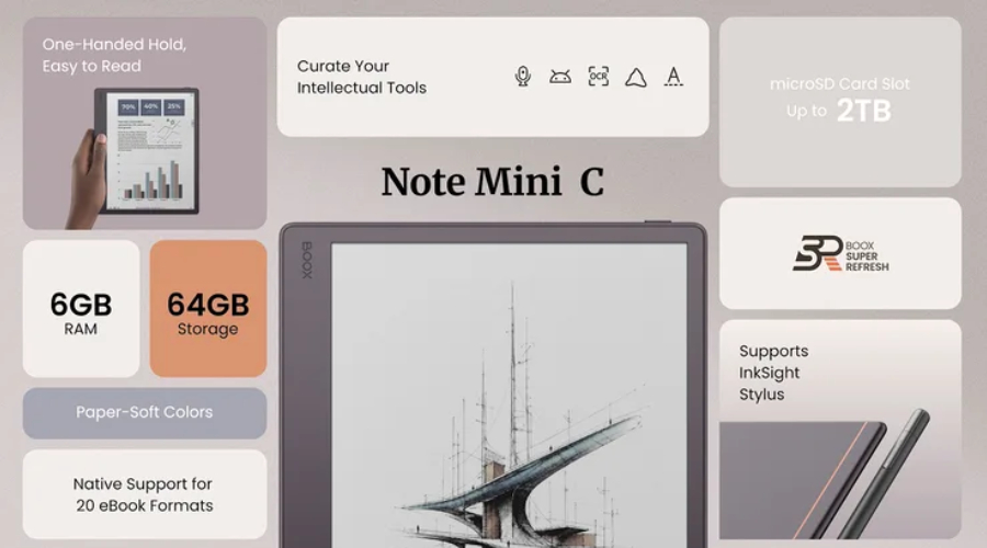 Boox Note Mini C features