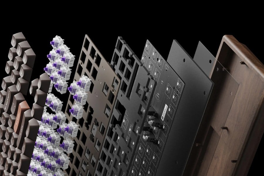 Keyhcron K8 HE Walnut Design