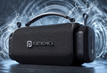 Portronics launches AuraTrio modular Bluetooth speaker with two detachable satellites & Auracast Portronics AuraTrio modular Bluetooth speaker