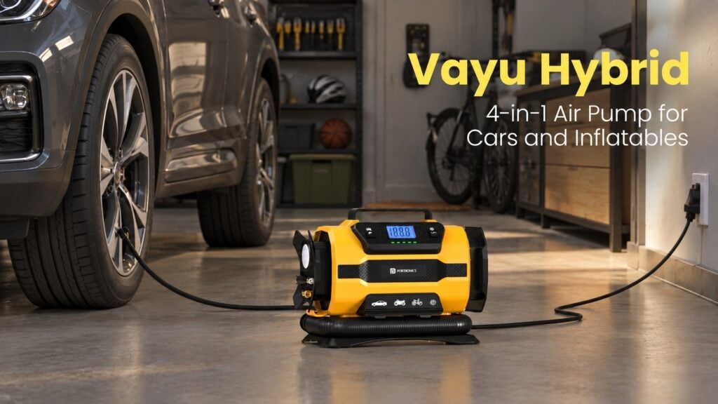 Portronics Vayu Hybrid Tyre Inflator