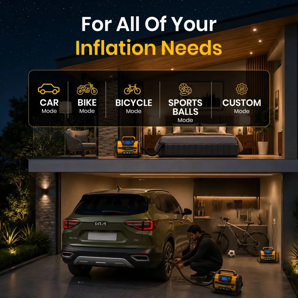 Portronics Vayu Hybrid Tyre Inflator