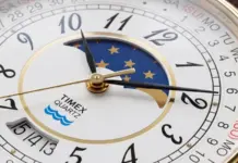 Timex launches stunning gold-tone moon phase watch with a calendar-packed dial Timex 1990 Moon Phase and Calendar Dial Reissue