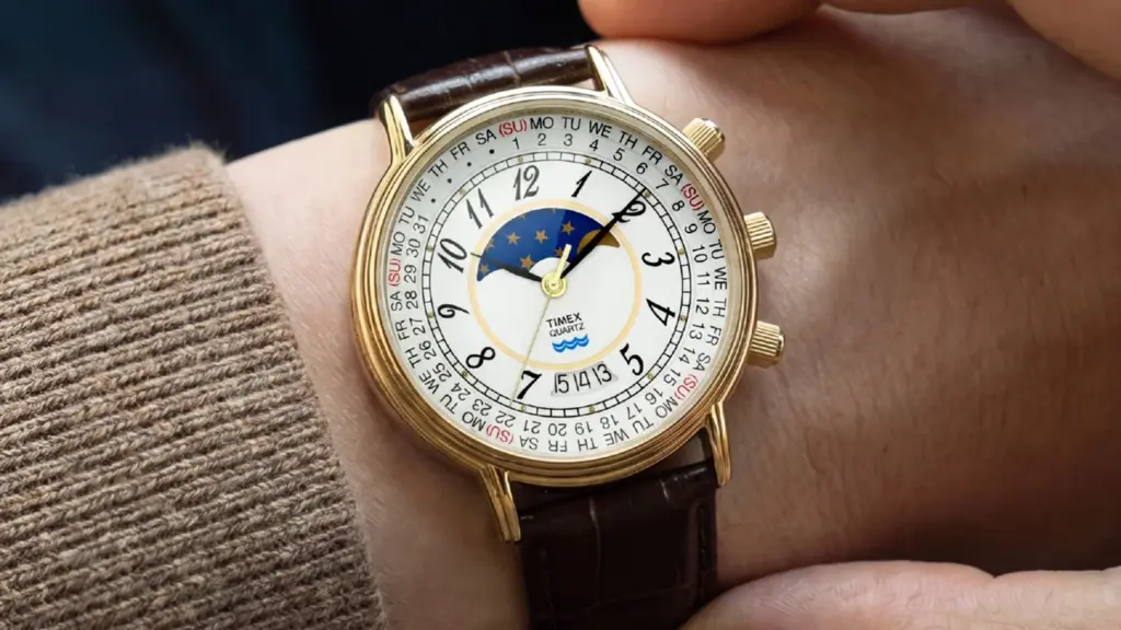 Timex 1990 Moon Phase and Calendar Dial Reissue