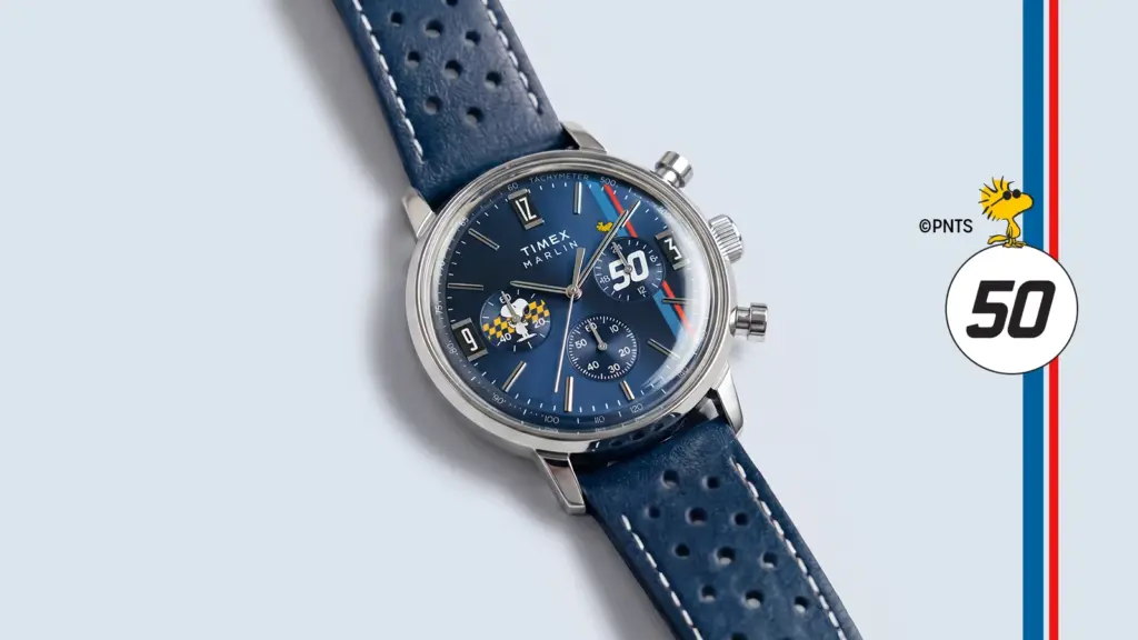 Timex Snoopy-themed retro chronographs
