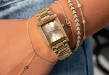 Timex launches two stunning rectangular Éclat watches with crystals and natural rose quartz Timex x Jacquie Aiche Éclat watches
