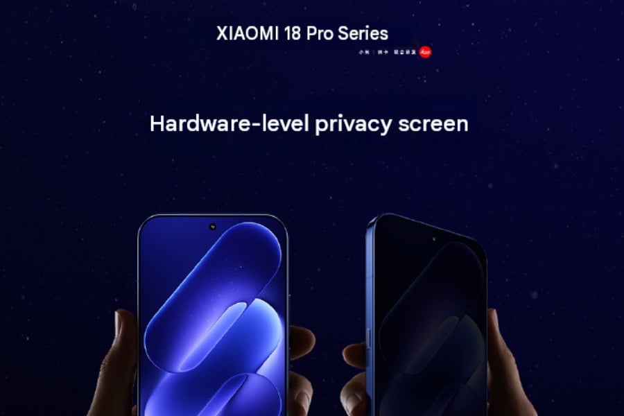Xiaomi 18 Pro series hardware level privacy screen