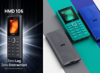 HMD 106 2G is an upcoming digital detox phone with 1.8″ LCD, S30+ OS, 1,000mAh battery, 3.5mm jack