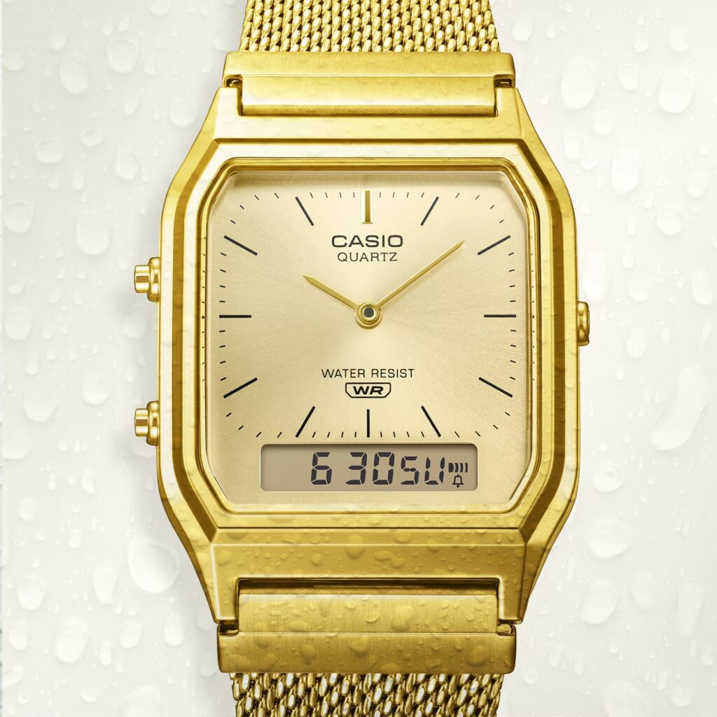 Casio AQ-230EMG-9A and A158WEMG-9 watches