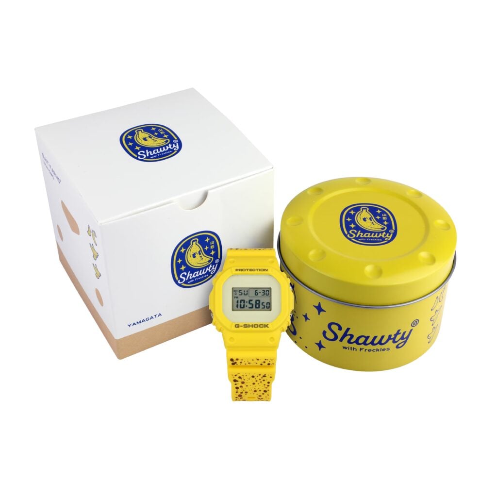 Casio G-Shock DW5600 banana-themed watch