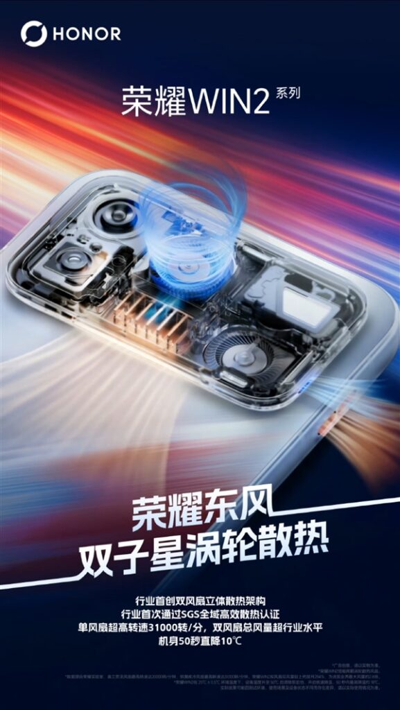 Honor Win 2 dual fan