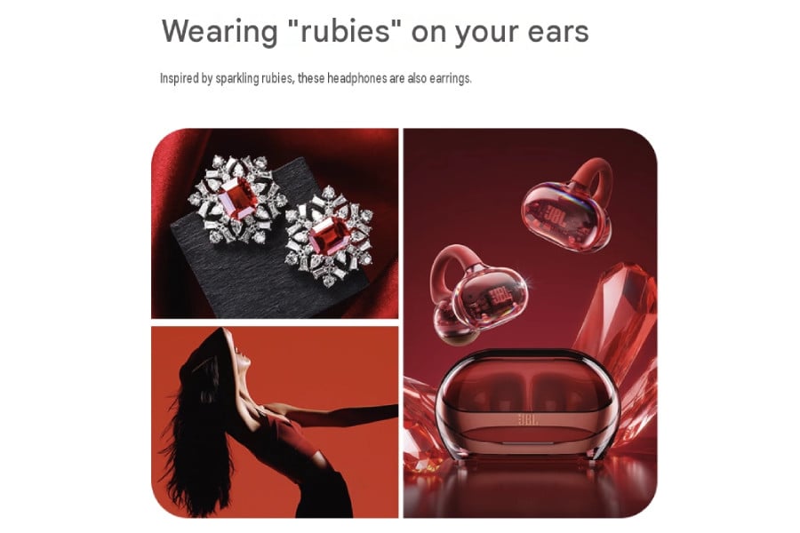 JBL Soundgear Clips Tourmaline Red Special Edition Design