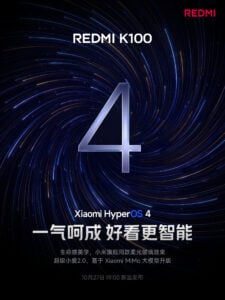 Redmi K100 to ship with HyperOS 4, 50MP flagship camera, and gaming-focused features