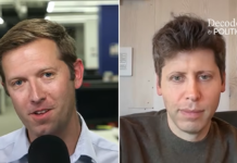 Sam Altman believes “the world should accept some bad things happening” for the benefits of AI Split-screen podcast still showing two men: a host in a light shirt at a microphone, and Sam Altman in a sweater.
