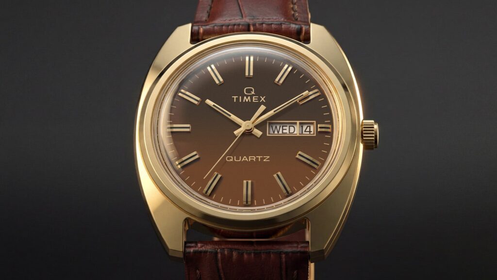 Timex 1978 Day Date Fumé Reissue watch
