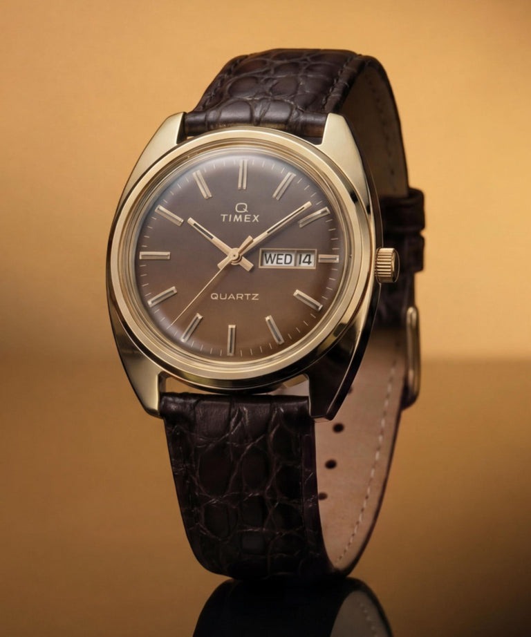 Timex 1978 Day Date Fumé Reissue watch