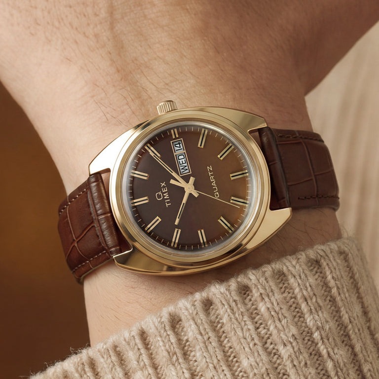 Timex 1978 Day Date Fumé Reissue watch