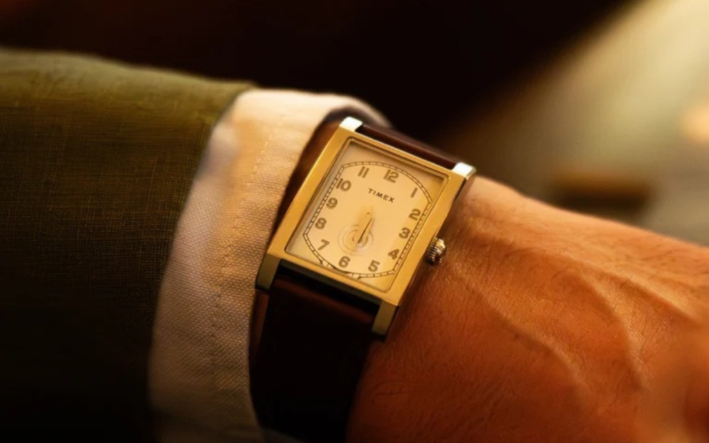 Timex WM Brown Rectangle watch