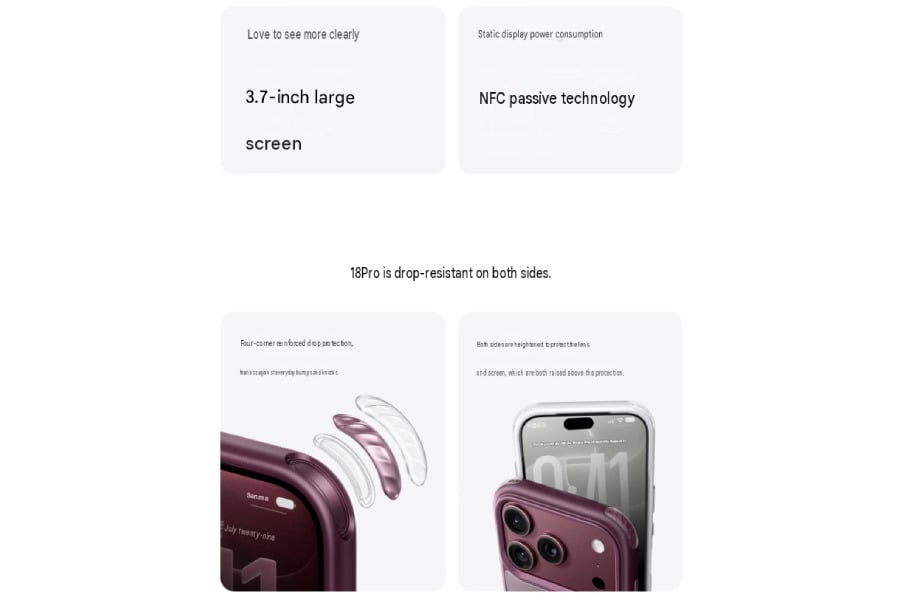 Ugreen Magic E-ink Screen Case features