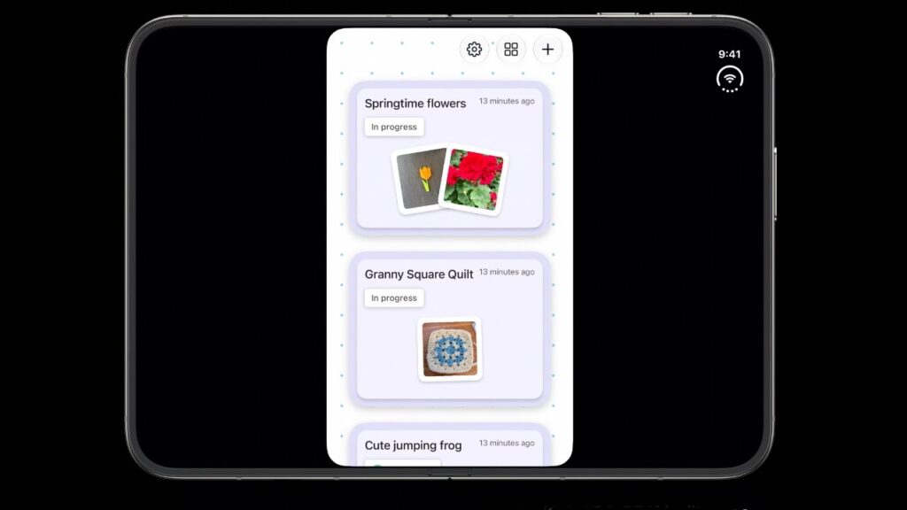 App not optimized for iPhone Duo's wide inner screen