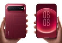 Huawei Pura X View sells 449,800 units in China in about a month Hands hold the front and back of a red Huawei Pura X View smartphone.