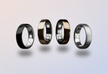Oura Ring 5 arrives in India with a slimmer titanium build and u to 9 days of battery life Four Oura Ring 5 smart rings in Black, Gold, Deep Rose and Brushed Silver finishes floating against a soft blush-to-periwinkle gradient background